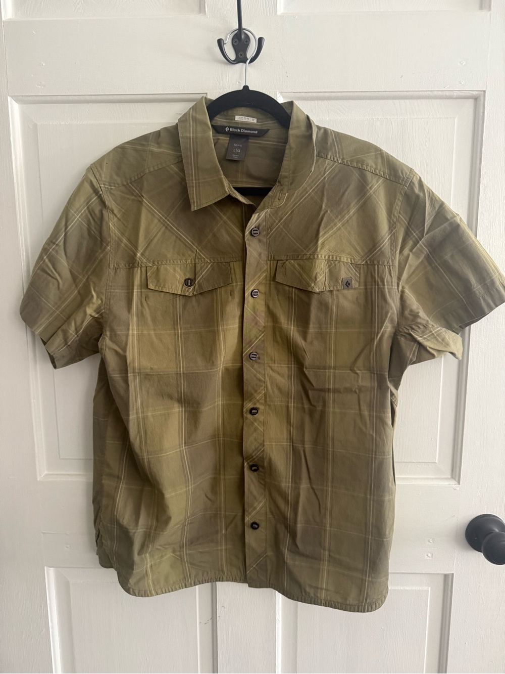 Black Diamond Men's Short Sleeve Button-Down Shirt - Olive